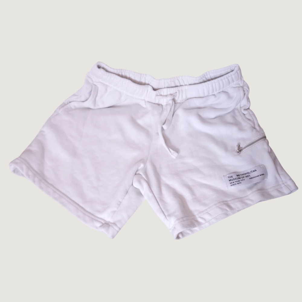 PacSun x The Met Museum of Art White Sweat Shorts Small American Wing Logo